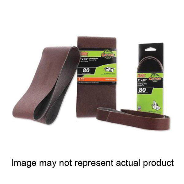 3191 Sanding Belt, 4 in W, 36 in L, 80 Grit, Medium, Aluminum Oxide Abrasive