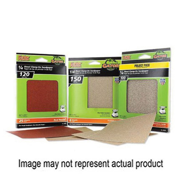 5132 Sanding Sheet, 5-1/2 in W, 4-1/2 in L, 100 Grit, Medium, Aluminum Oxide Abrasive, Paper Backing