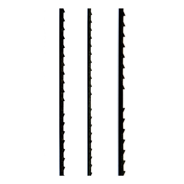 Olson FR44602 Scroll Saw Blade, Reverse Teeth, 12.5 TPI, 0.038 in W, 5 in L, Steel Cutting Edge - 2