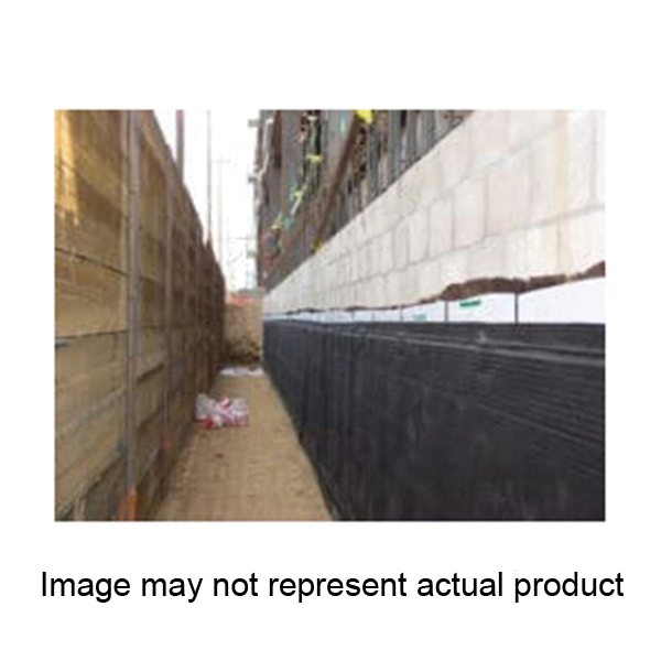 5755012 Rolled Matrix Drainage Board, 50 ft L, 4 ft W, Polypropylene, Black