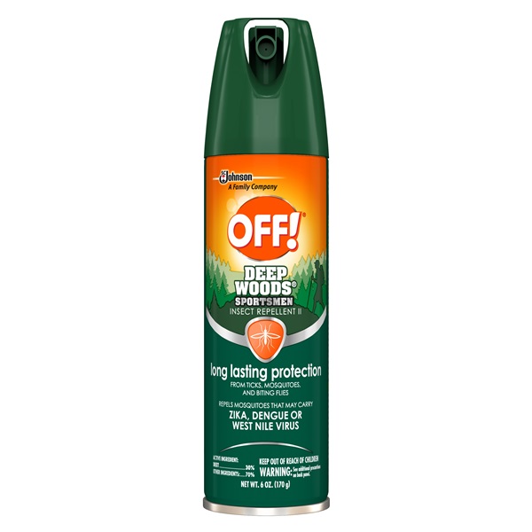 OFF! Deep Woods 61851 Sportsmen Insect Repellent II, 6 oz Aerosol Can, Clear