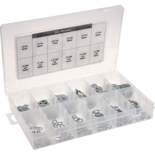 Maintenance PAK Series Washer Assortment, Hillman, Zinc, 310-Piece - 2