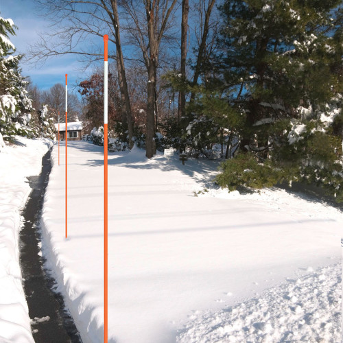 Hillman 848638 Reflective Staff, In Ground Mounting, Orange Post, Fiberglass Post
