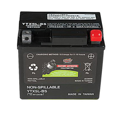 Interstate Batteries FAYTX5L Wet Battery, AGM, 12 V Battery, 4 Ah