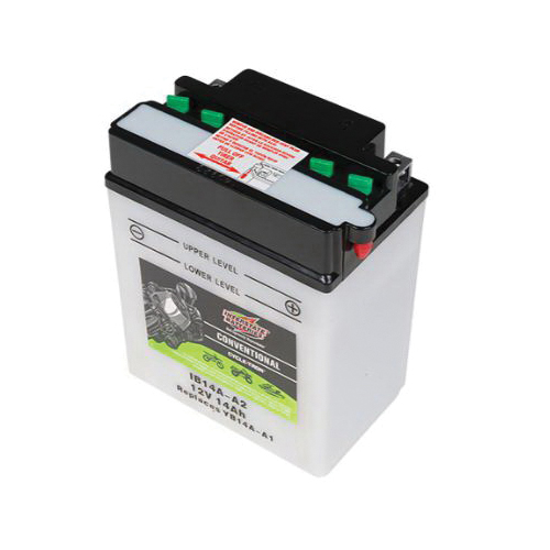 Interstate Batteries IB14A-A2 Wet Battery, 190 A Cranking Current, 5-5/16 in L x 3-1/2 in W x 6-15/16 in H Dimensions