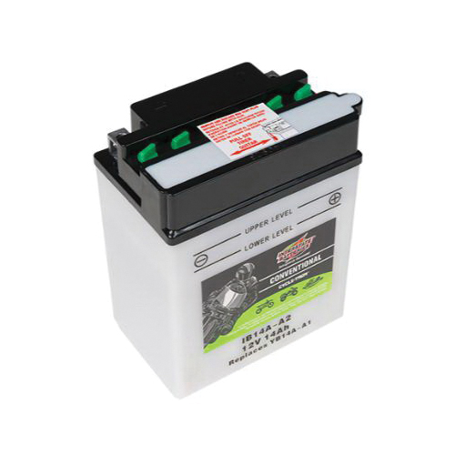 Interstate Batteries IB14A-A2 Wet Battery, 190 A Cranking Current, 5-5/16 in L x 3-1/2 in W x 6-15/16 in H Dimensions