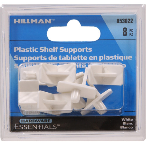 Hillman 853022 Shelf Support, Plastic, White