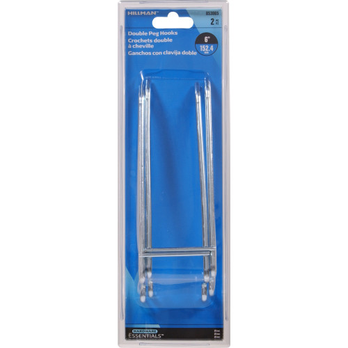 Hardware Essentials 853065 Pegboard Hook, 6 in, Steel, Zinc