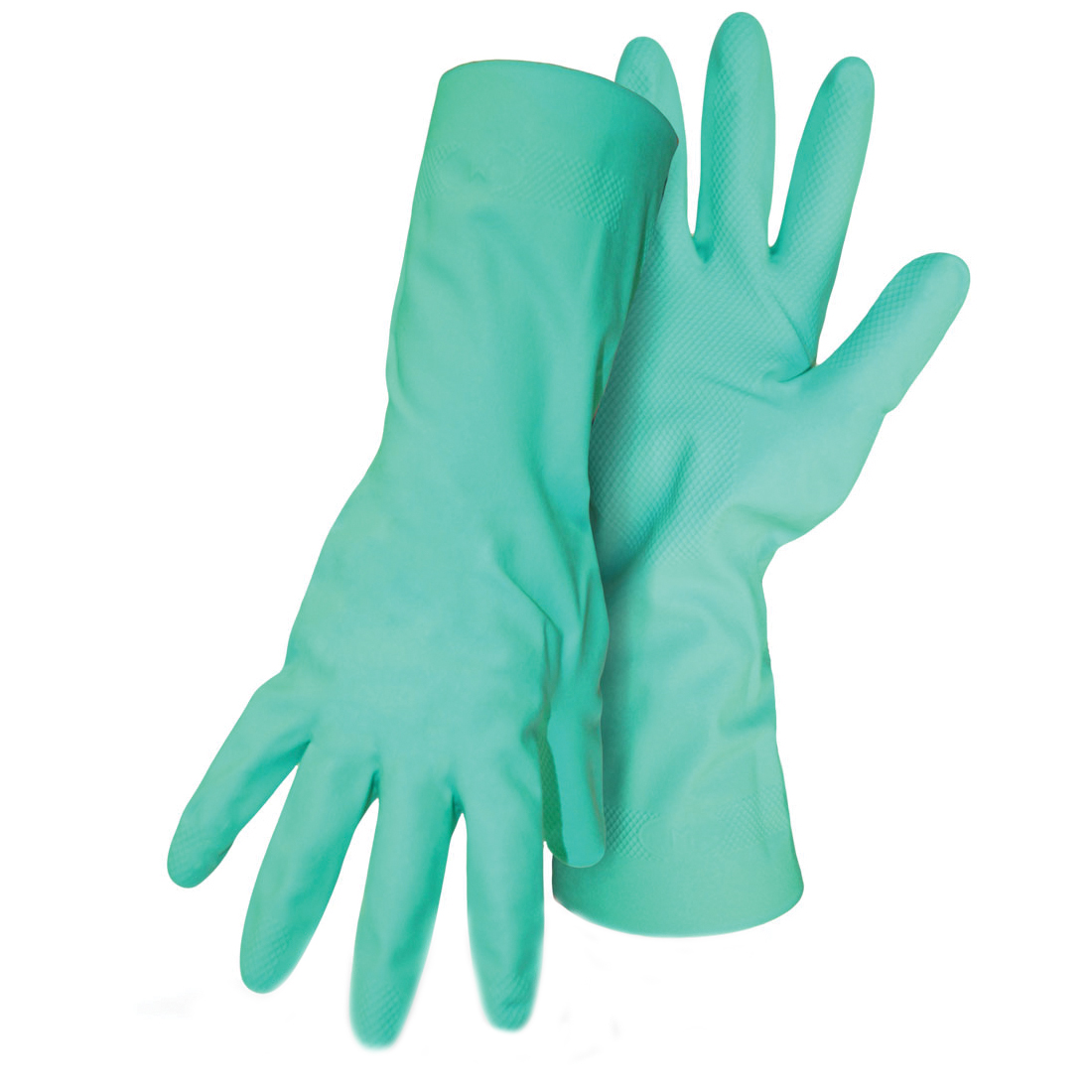 118M Home N Yard Gloves, M, Gauntlet Cuff, Nitrile Coating, Green