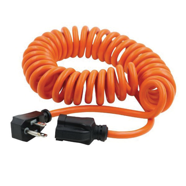 Prime AD010610 Power Tool Extension Cord, 16 AWG Wire, 10 ft L, Orange Sheath, 125 V - 2