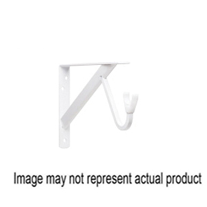 John Sterling Closet-Pro HD RP-0495-BRZ Shelf and Rod Bracket, 1000 lb, 12 in L, 8 in H, Steel, Bronze