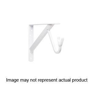 John Sterling Closet-Pro HD RP-0495-CH Shelf and Rod Bracket, 1000 lb, 12 in L, 8 in H, Steel, Chrome