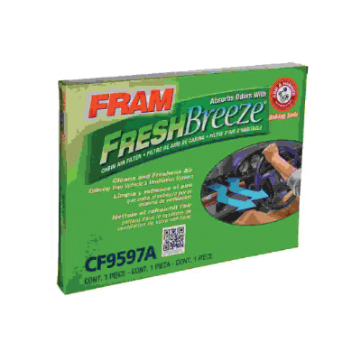 Fram FRESH BREEZE CF9597A Cabin Air Filter, 12.253 in L x 9.298 in W x 0.926 in H Dimensions