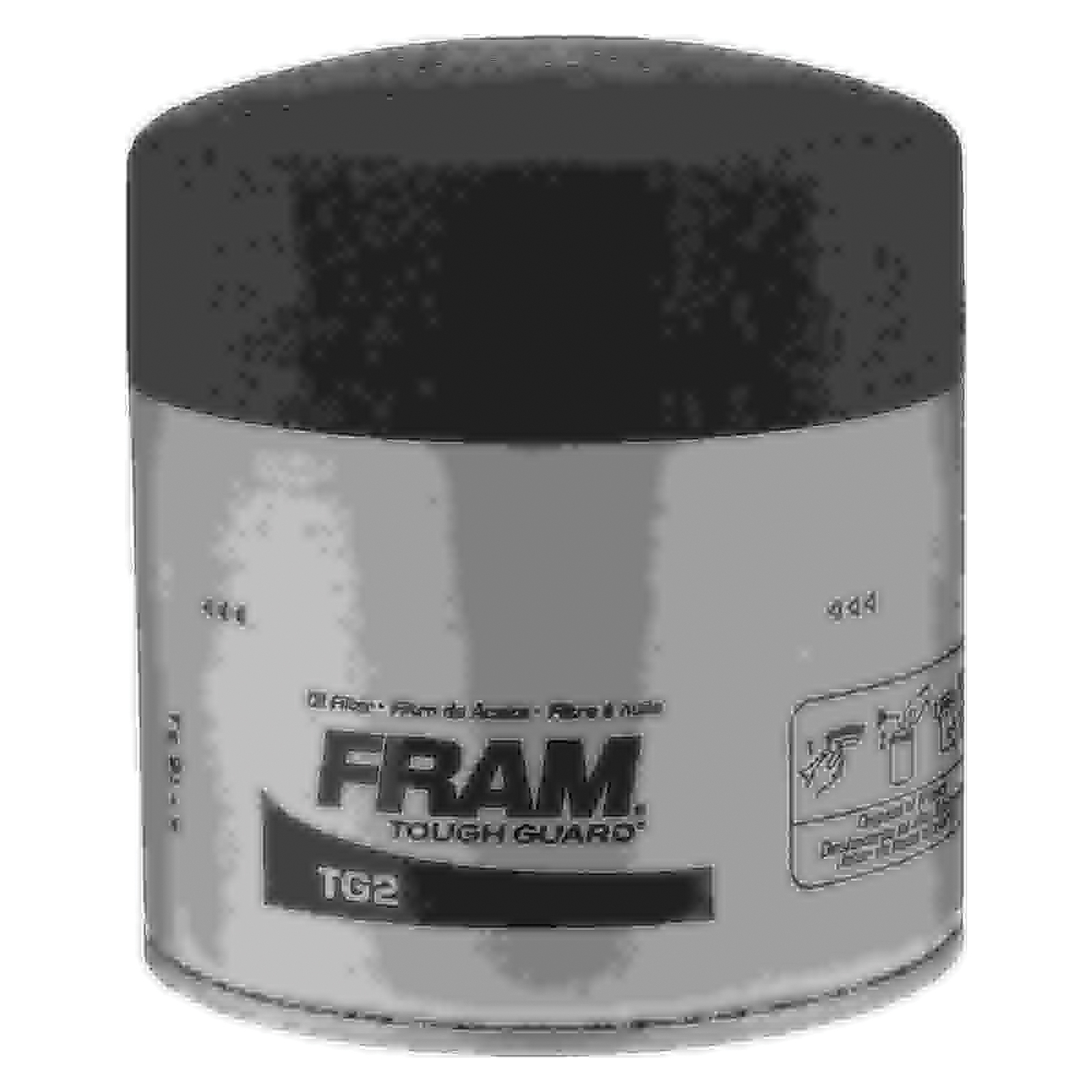 Fram Tough Guard TG2 Spin-On Oil Filter, 22 mm Connection, Cellulose, Synthetic Fiber Filter Media