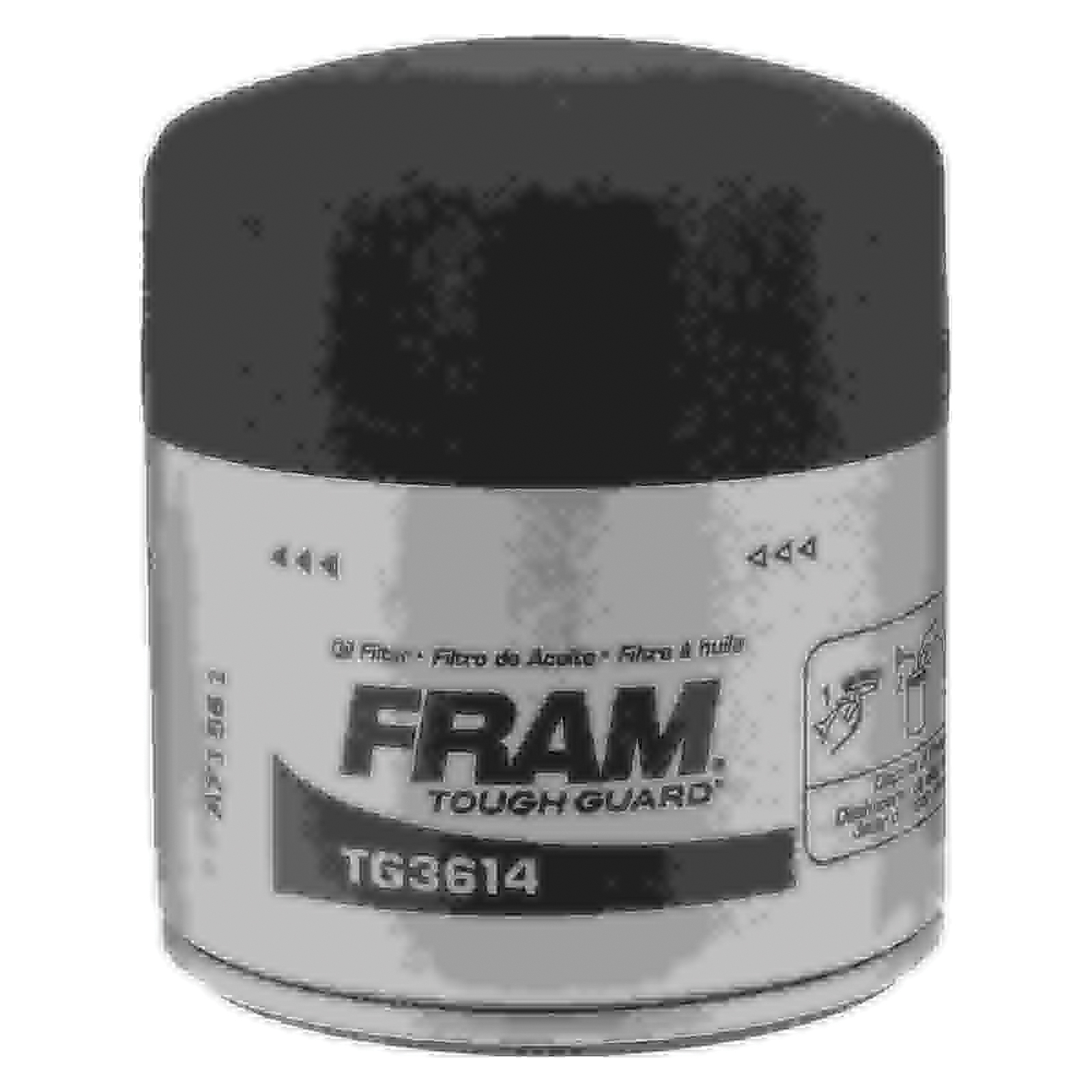 Fram Tough Guard TG3614 Spin-On Oil Filter, 3/4-16 Connection, 2.984 in OD x 3.343 in H Dimensions