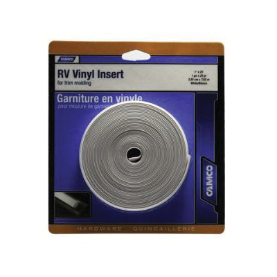 Camco USA 25103 RV Trim Insert, Vinyl, White