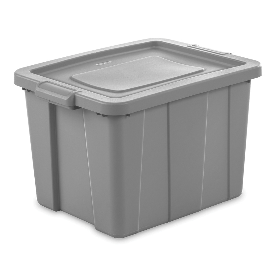 16786A06 Storage Tote, Polyethylene, Cement, 23-7/8 in L, 18-1/8 in W, 15-1/4 in H