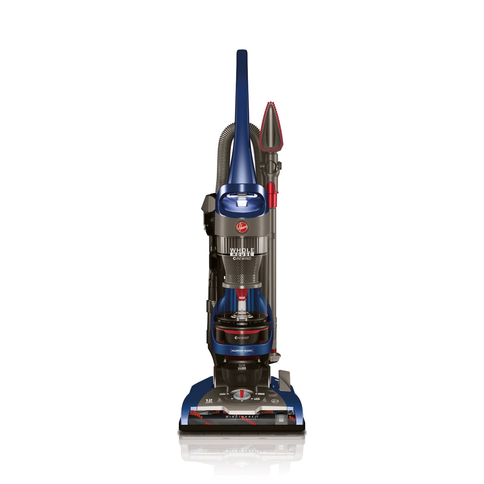 UH71250 Upright Vacuum Cleaner, HEPA Filter, 25 ft L Cord, Blue