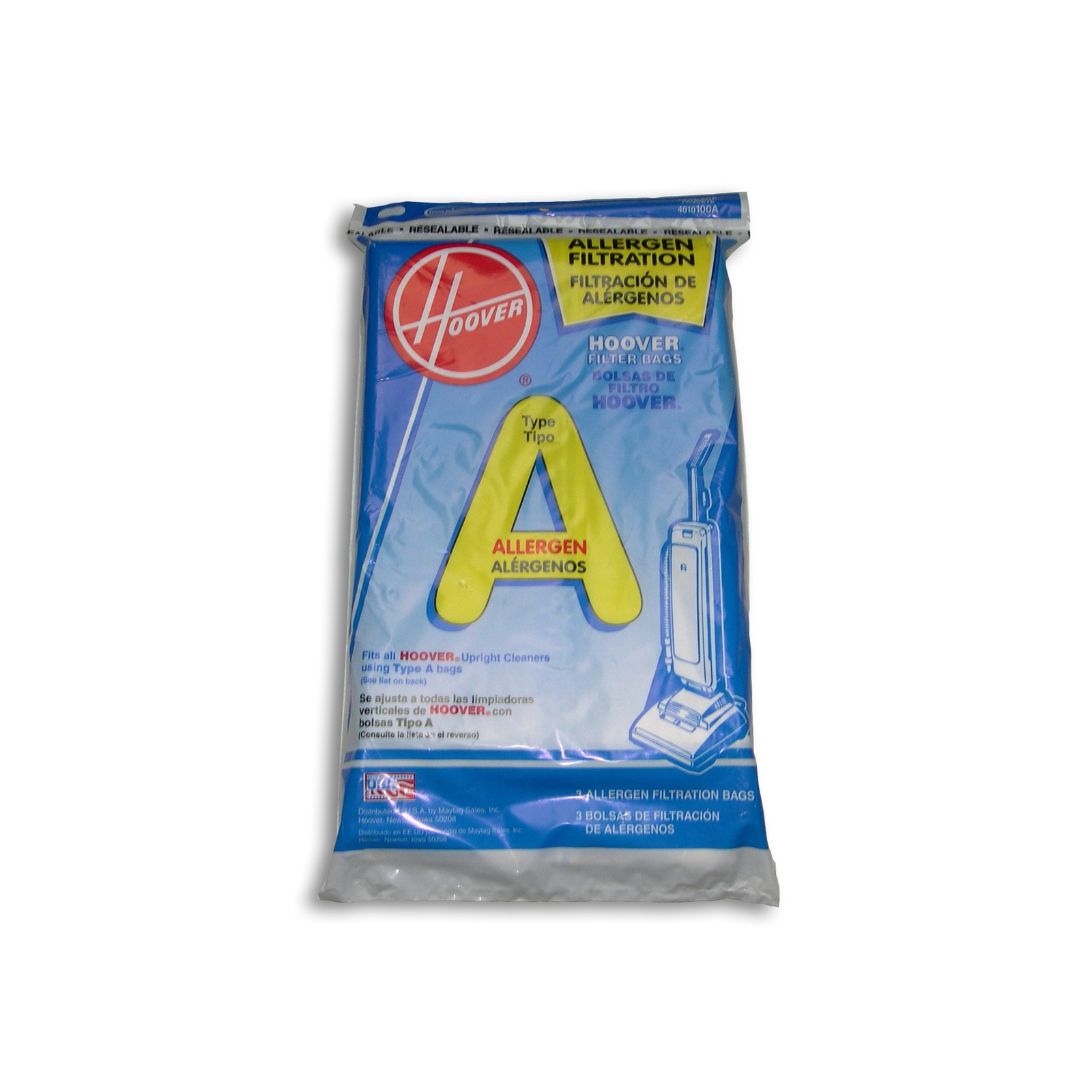 Hoover 4010100A Type-A Allergen Bag, Paper - 4