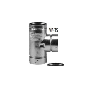 244100 Pellet Vent Tee with Cap, 4 in, Stainless Steel, Galvanized