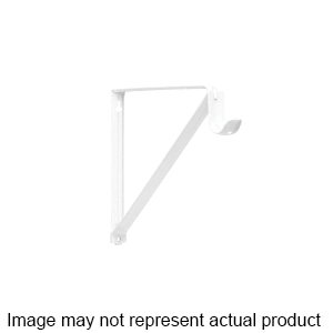 Shelf And Rod Bracket, John Sterling, 500 lb, 9-3/8 in H, Steel, Chrome - 1
