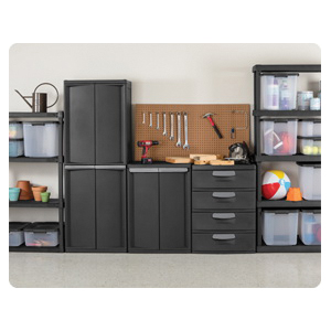 Drawer Unit, Sterilite, 4-Drawer, Plastic, 19-1/4 in W, 25-5/8 in H, 35-3/4 in D - 2