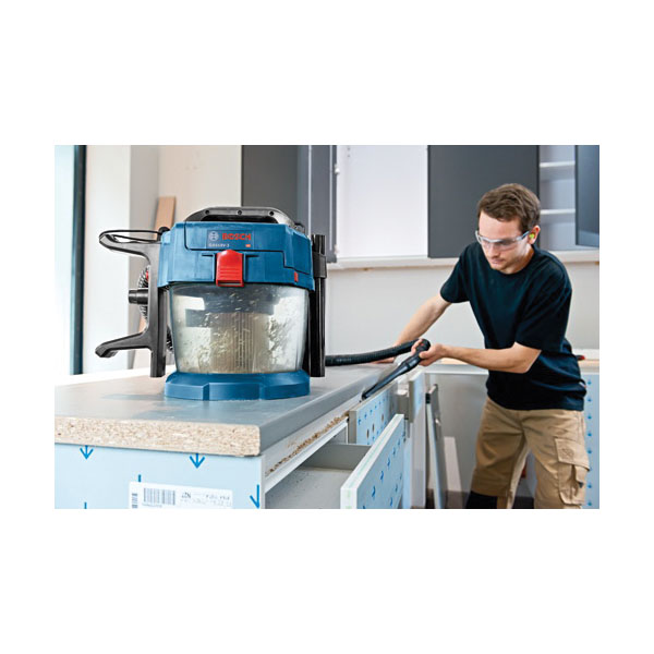 Bosch GAS18V-3N Vacuum Cleaner, 2.6 gal Vacuum, 51 cfm Air, 18 V Battery, Lithium-Ion Battery, 6 Ah