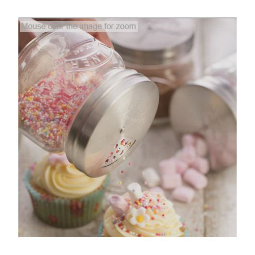Kilner 0025.404 Storage Jar with Shaker Lid, 250 mL, Glass, 80 mm L, 80 mm W, 82 mm H - 2