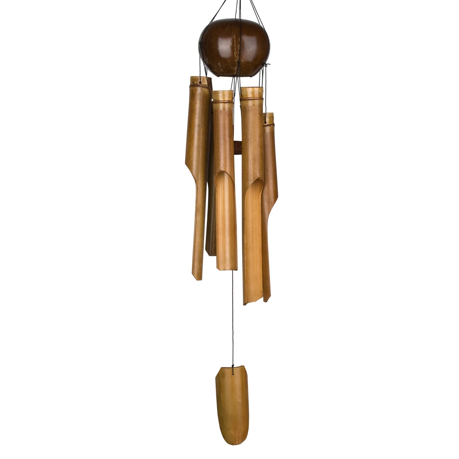 C200 Wind Chime, 6 Tube, Bamboo, Brown/Tan