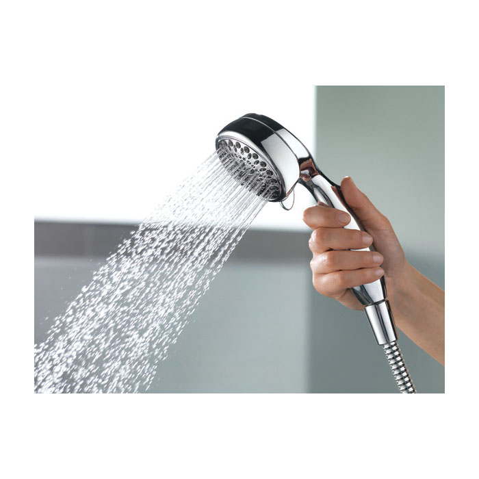 DELTA 75700SN Hand Shower, 1/2 in Connection, 2.5 gpm, 7-Spray Function, Satin Nickel, 6 ft L Hose - 4