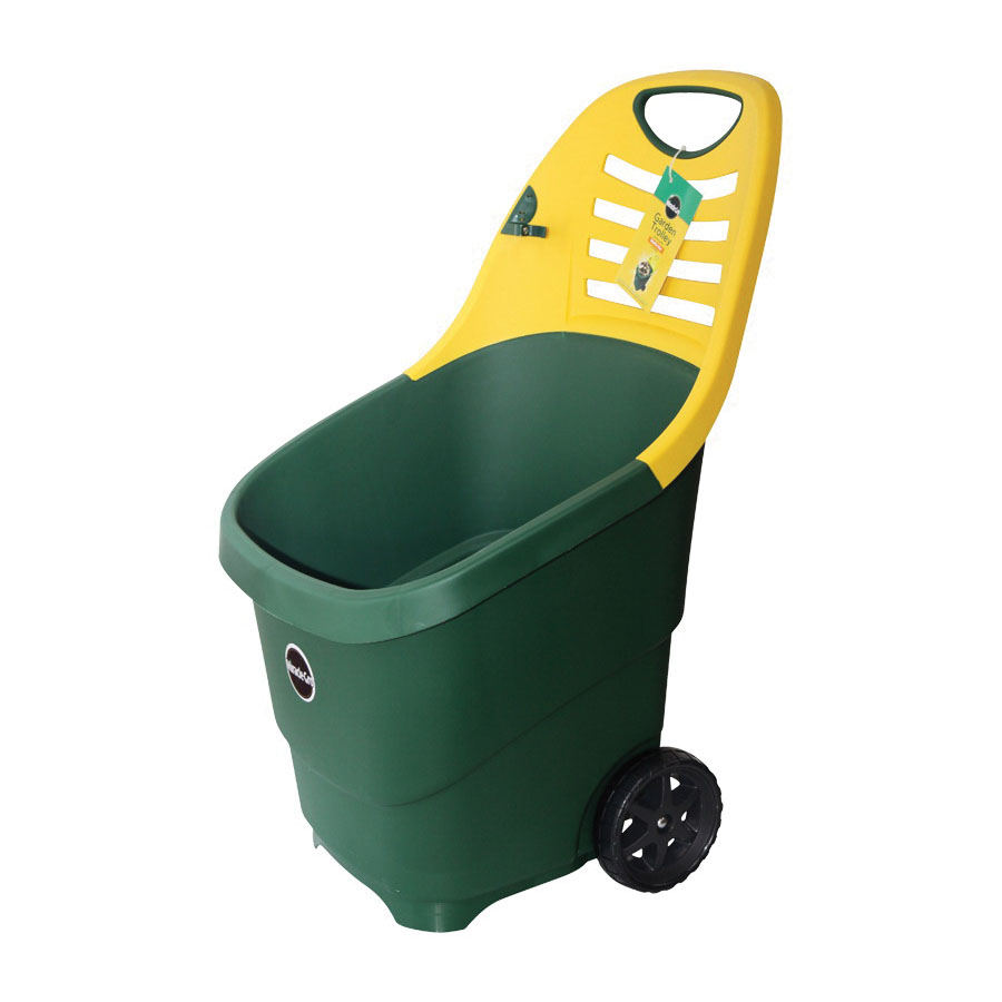 Miracle-Gro GT008MG Garden Trolley, 2-Wheel, 6 in Dia x 1-1/2 in W Wheel