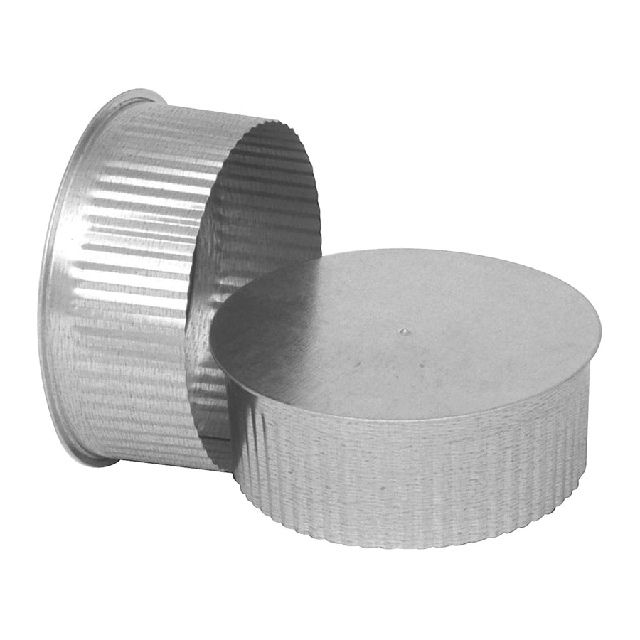 GV0734 Round End Cap, 5 in Connection, Galvanized