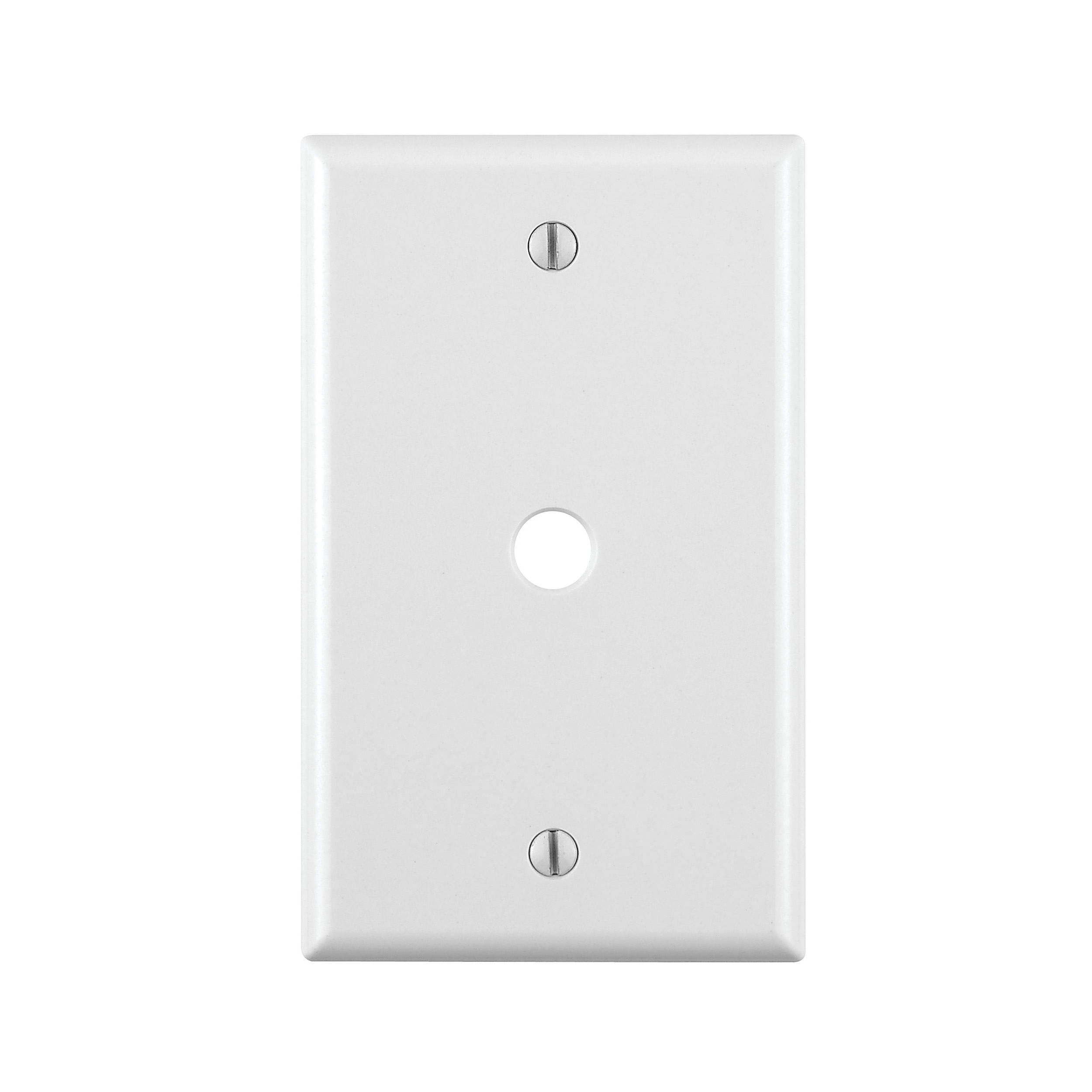 Leviton 001-88013-000 Telephone Wallplate, 4-1/2 in L, 2-3/4 in W, 1 -Gang, Plastic, White