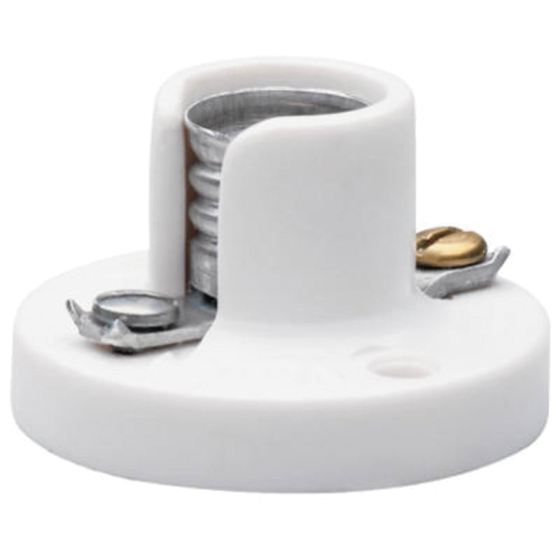 10028 Lamp Holder, 125 V, 75 W, Plastic Housing Material, White
