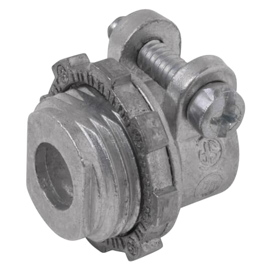 Steel City XC269-1 Series Conduit Connector, For: Armored Cables, Flexible Metallic Conduits, 3/8 in, Zinc