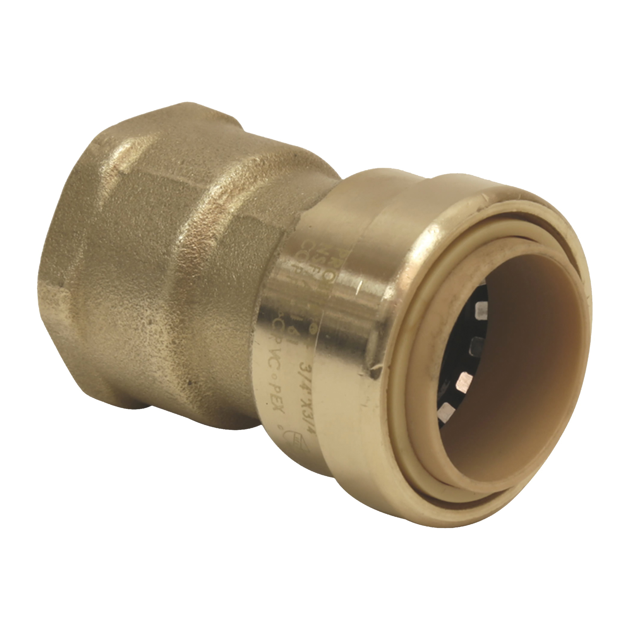 ProLine Series 630-203HC Adapter, 1/2 in, Push-Fit x FPT, Brass, 200 psi Pressure
