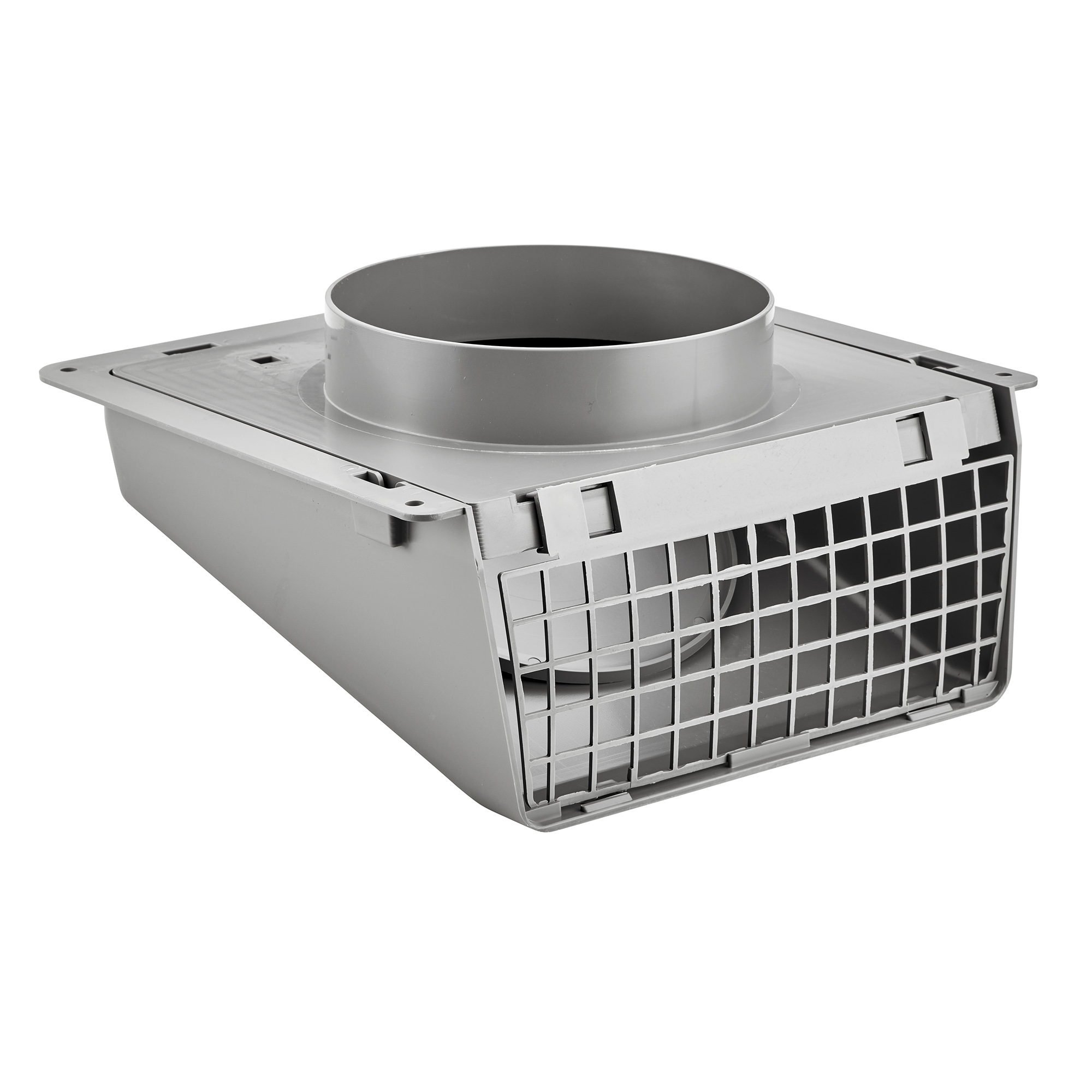 Lambro 351GR Wall Cap, 6 in Connection, Plastic, Gray
