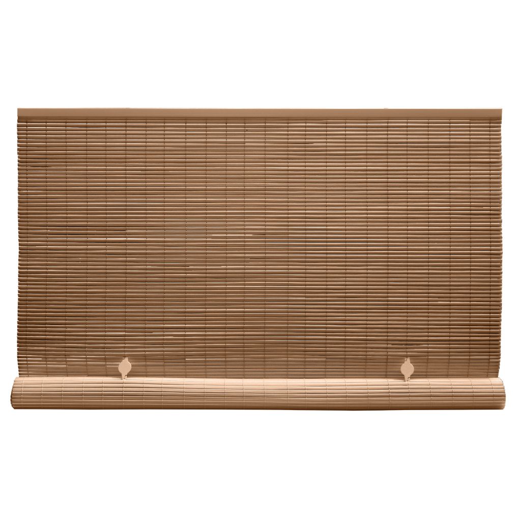 Radiance 3321246 Roll-Up Shade, 72 in L, 48 in W, PVC, Woodgrain
