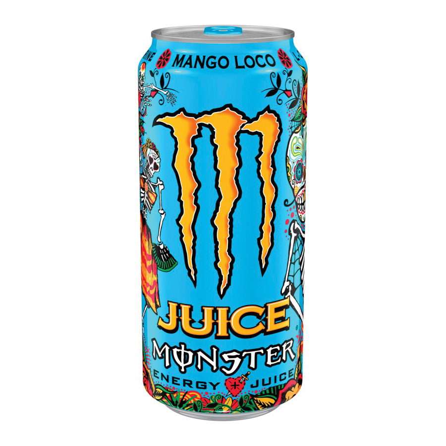 Monster 153389 Energy Drink, Mango Flavor, 16 oz Can