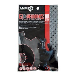 Gloveworks GWHD6PKBLK Heavy-Duty Disposable Gloves, One-Size, Nitrile, Powder-Free, Black, 9-1/2 in L - 2