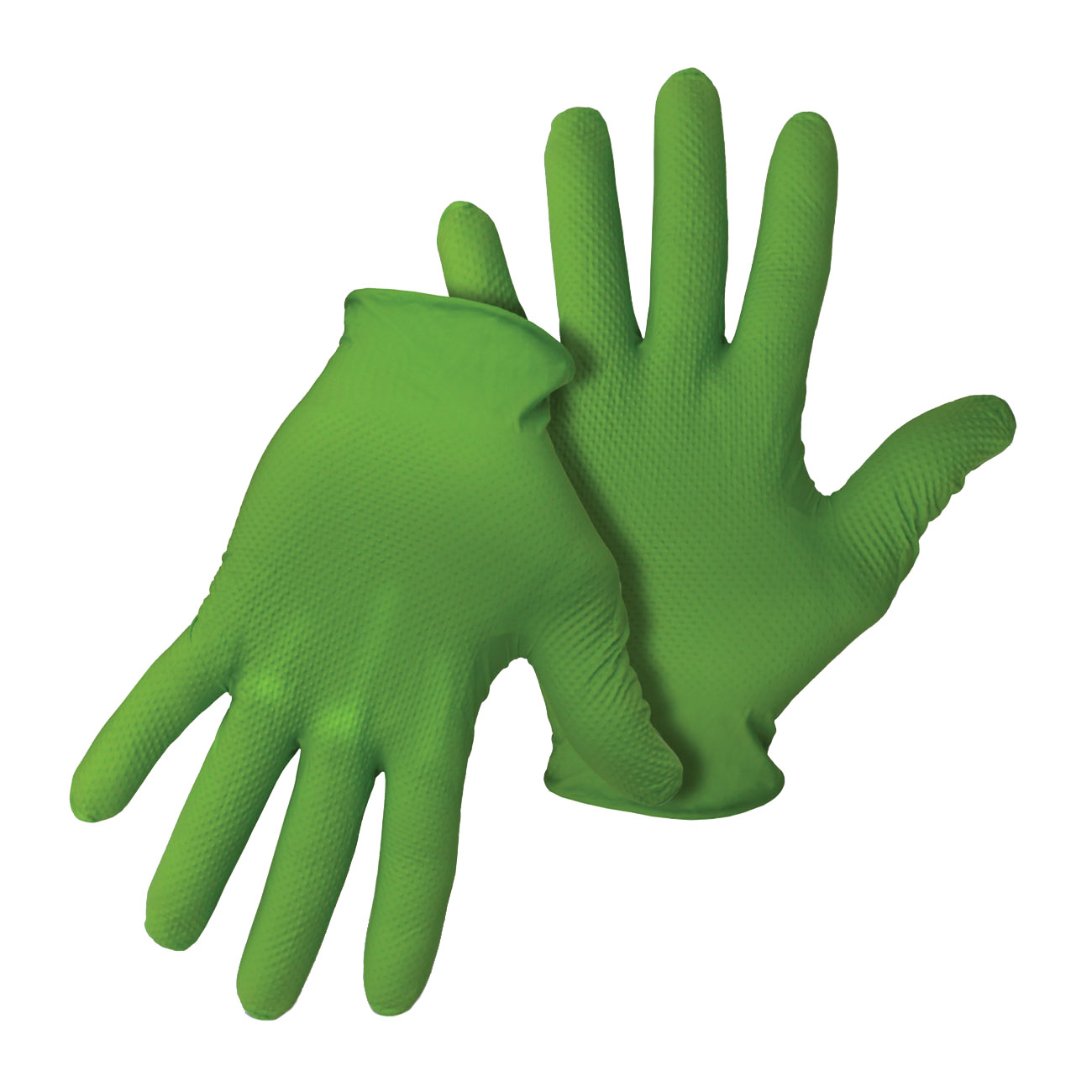 Boss 1UH0066NX Disposable Gloves, XL, Nitrile, Green