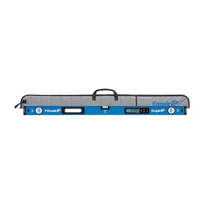 True Blue Series EM105.48 Digital Box Level, 48 in L, 3-Vial, Magnetic, Aluminum, Blue