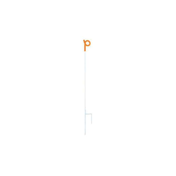 G64219 Standard Pigtail Post, 42 in H, Plastic/Steel, Orange/White