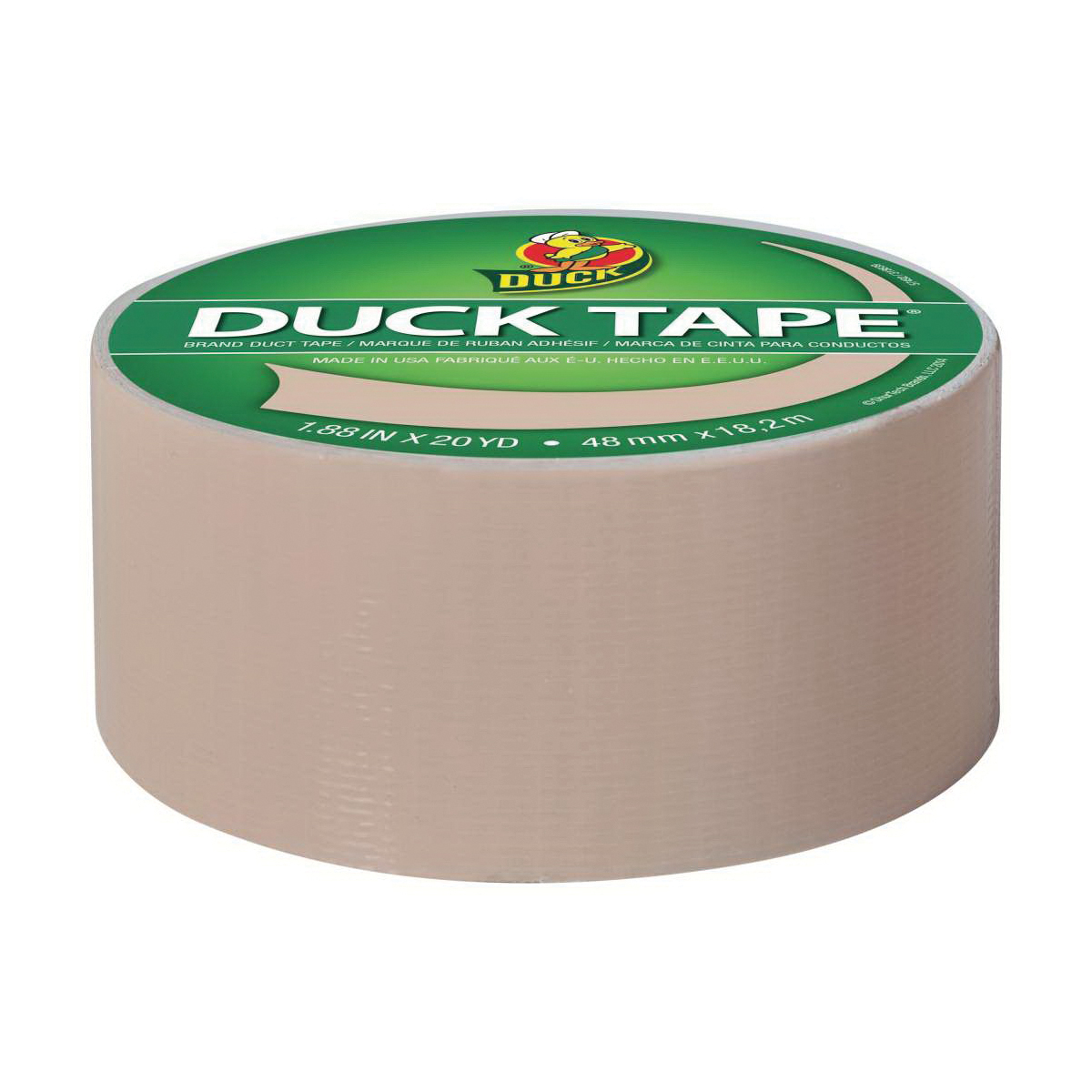 Duck 283264 Duct Tape, Beige, 20 yd L, 1.88 in W