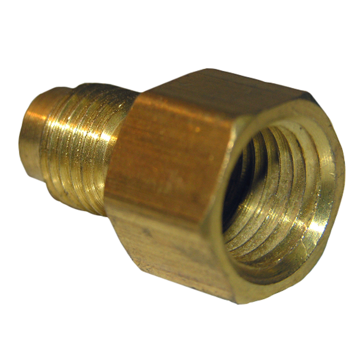 17-4613 Pipe Adapter, 1/4 x 3/8 in, Male Flare x FPT, Brass, 1400 psi Pressure