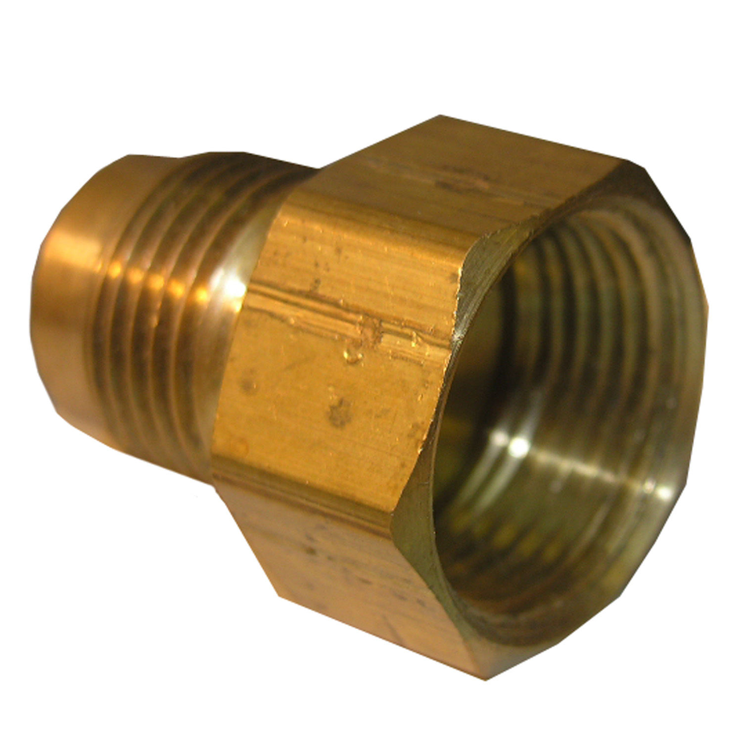 17-4655 Pipe Adapter, 5/8 x 1/2 in, Male Flare x FPT, Brass, 640 psi Pressure