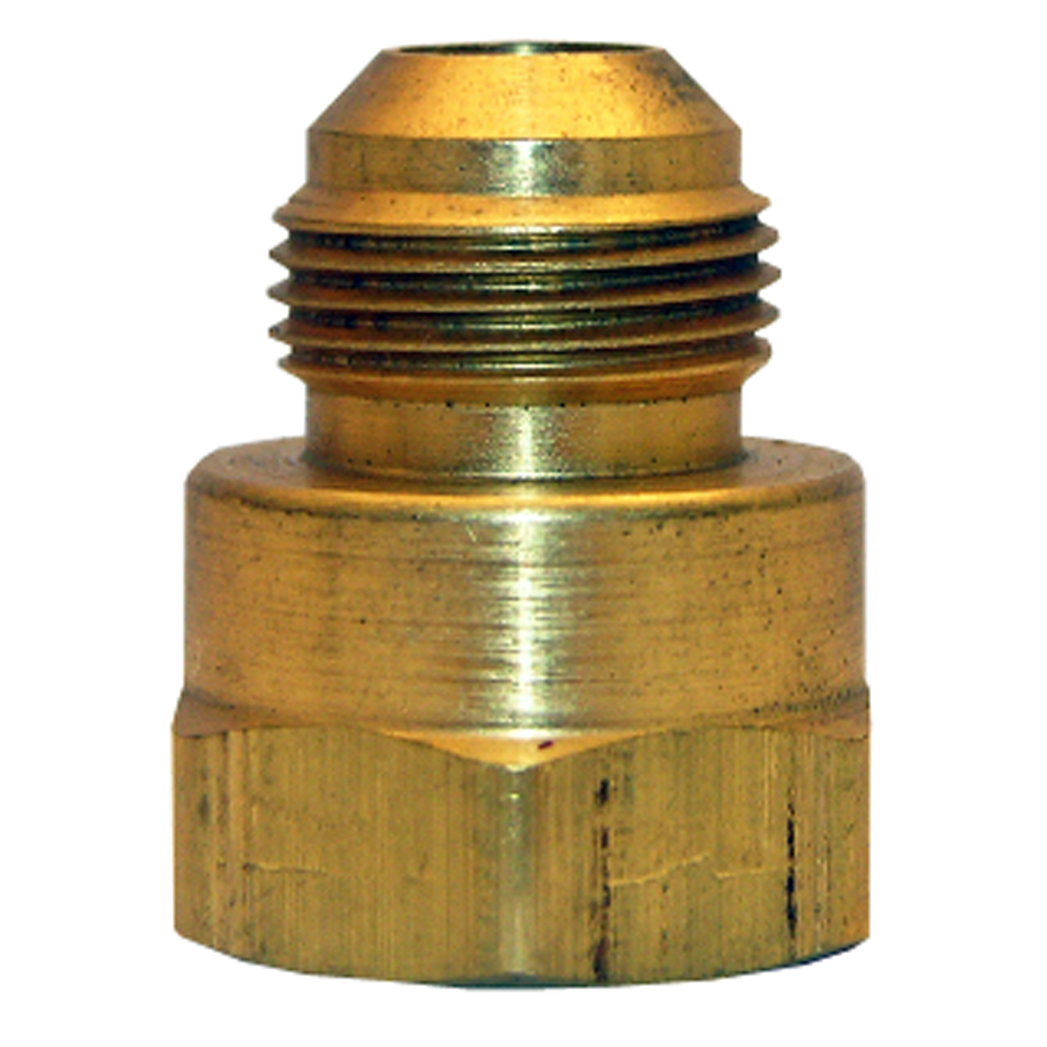 17-4673 Pipe Adapter, 3/8 x 1/2 in, Male Flare x FPT, Brass, 900 psi Pressure