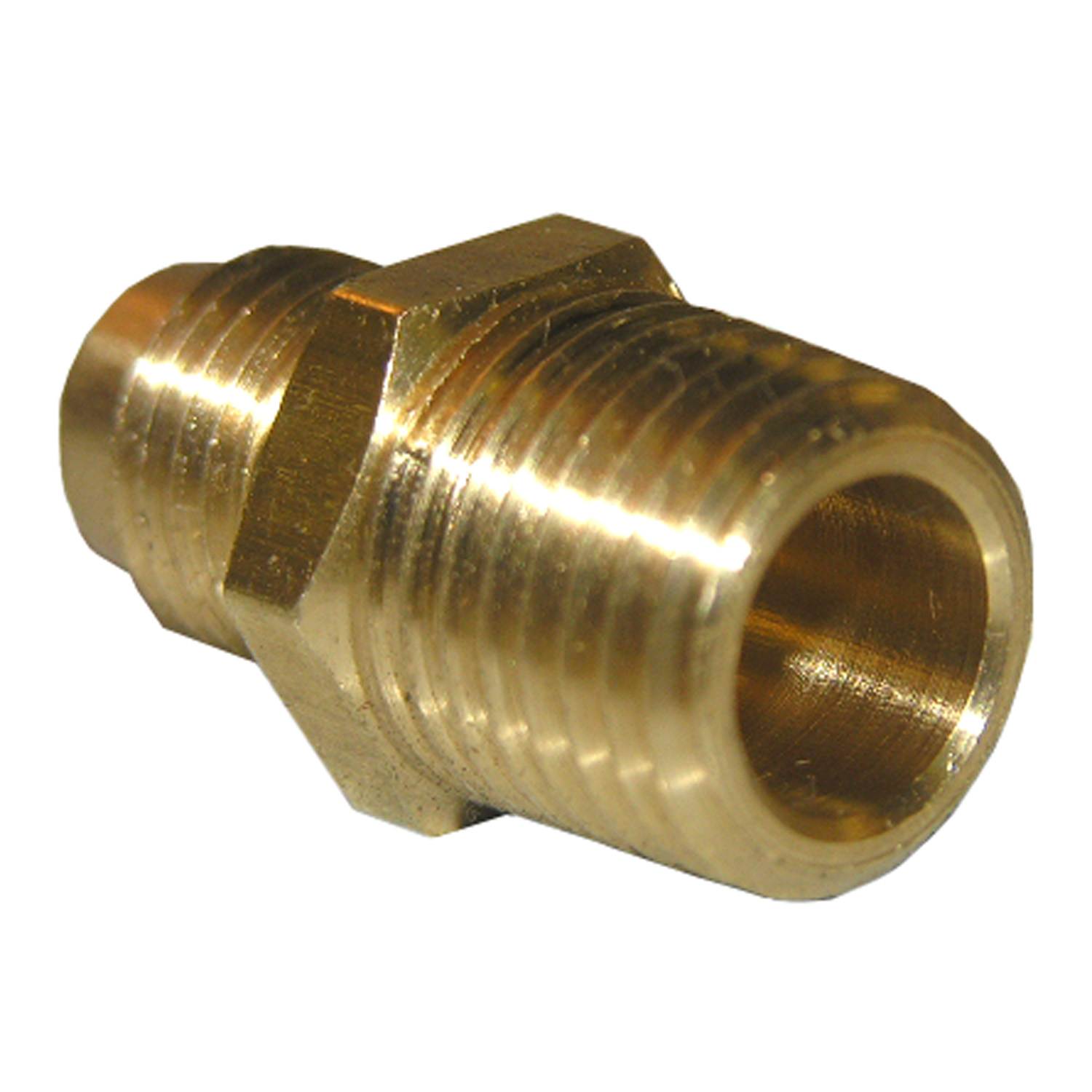 17-4809 Pipe Adapter, 1/4 x 1/8 in, Male Flare x MPT, Brass, 1400 psi Pressure