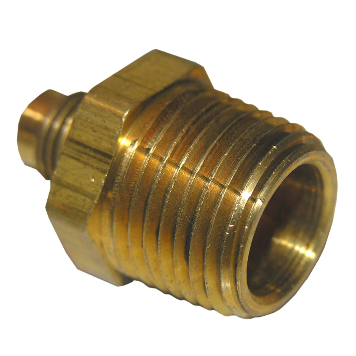 17-4813 Pipe Adapter, 1/4 x 3/8 in, Male Flare x MPT, Brass, 1400 psi Pressure