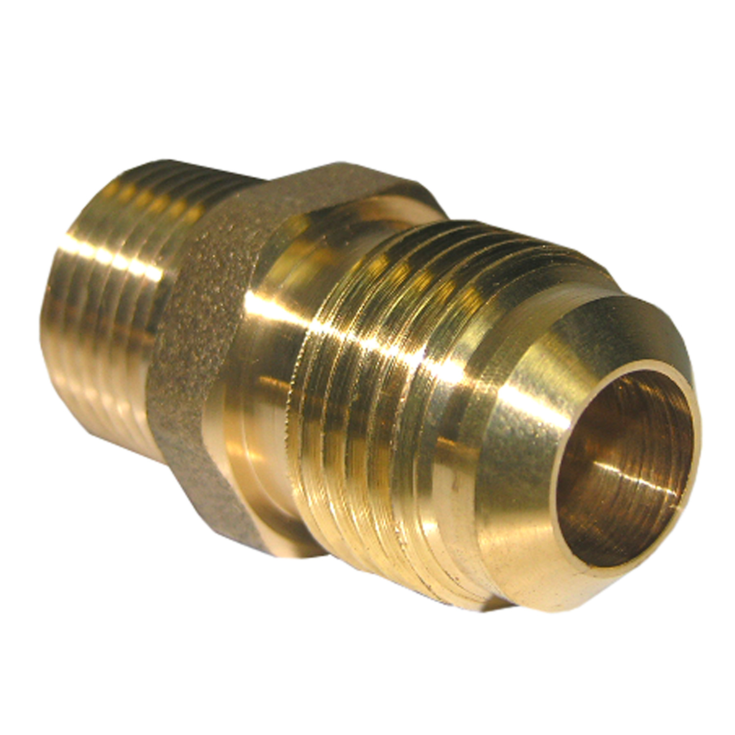 17-4847 Pipe Adapter, 1/2 x 3/8 in, Male Flare x MPT, Brass, 700 psi Pressure